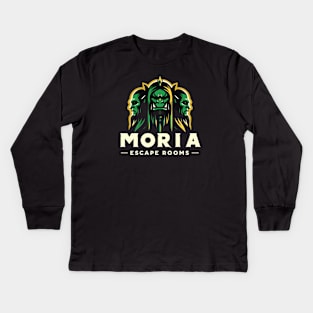 Moria Escape Rooms - Orcs - Logo - Fantasy Kids Long Sleeve T-Shirt